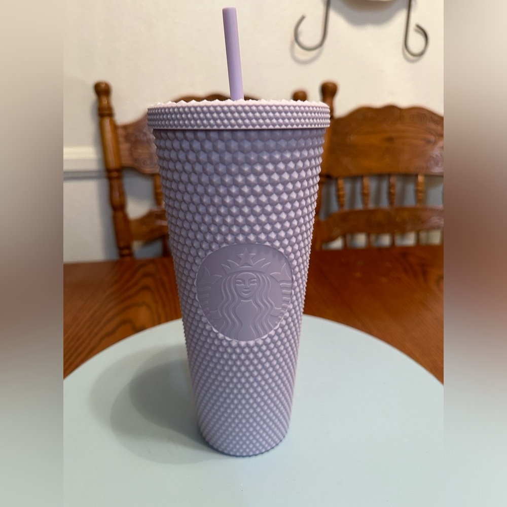 ￼
Starbucks lavender studded 24 ounce cold cup Tumbler